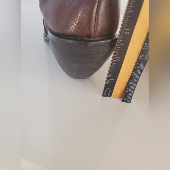 Nine West "COUNTING " Brown Leather Vintage Cowboy Boots Size 7M - Picture 12 of 13